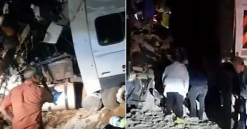 Yolcu otobüsüyle kamyon çarpıştı: 11 ölü 45 yaralı