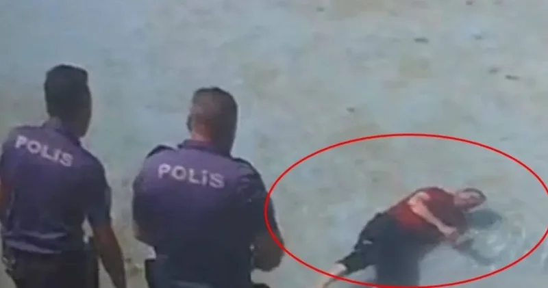 Süs havuzuna düştü polis kurtardı: 2.57 promil alkollü çıktı!