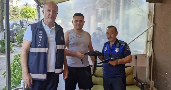 Zabıta ekiplerinden örnek davranış