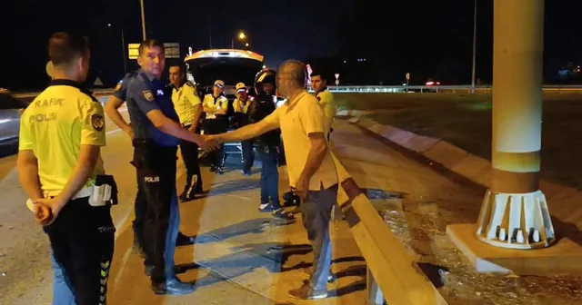 Bariyere çarpan otomobilin alkollü sürücüsüne 9 bin 267 TL ceza Bursa Haberleri