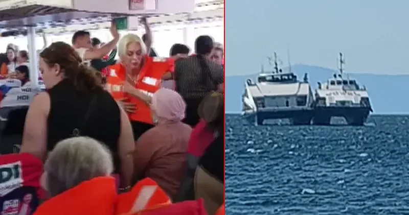 İDO feribotu kayaya çarptı; yolcuların panik anları kamerada