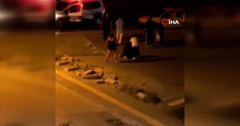 Husumetli iki grup arasında cadde ortasında kavga! Yumruklar havada uçuştu