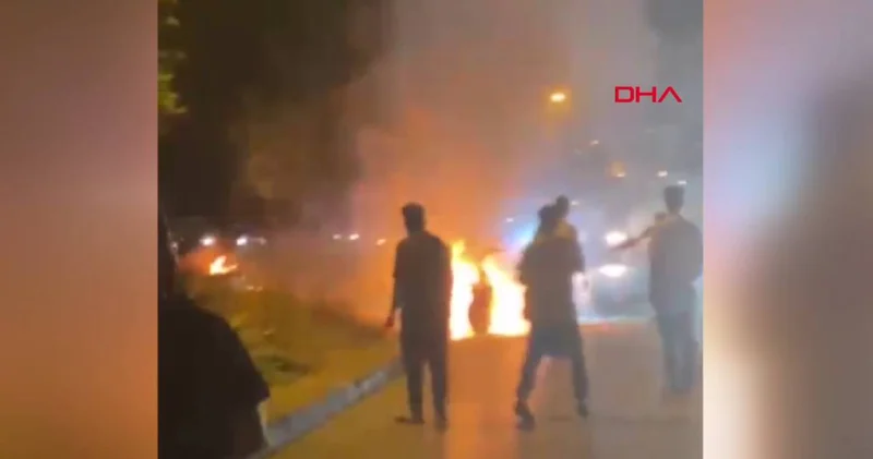 Kırık bacağıyla yangına müdahale etti