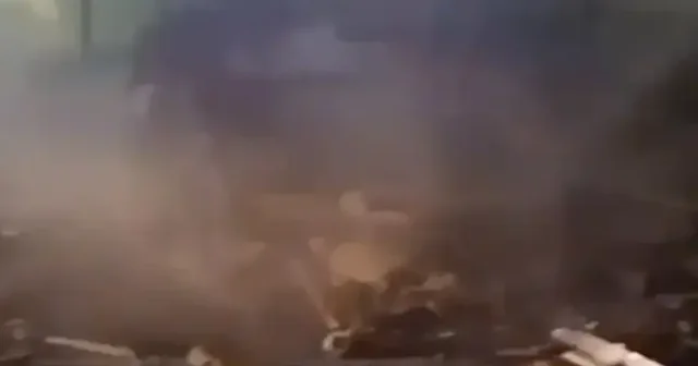 Kiev’e düşen İHA parçaları yangına yol açtı VİDEO İZLE