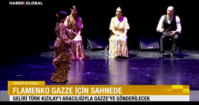 Flamenko Gazze için sahnede