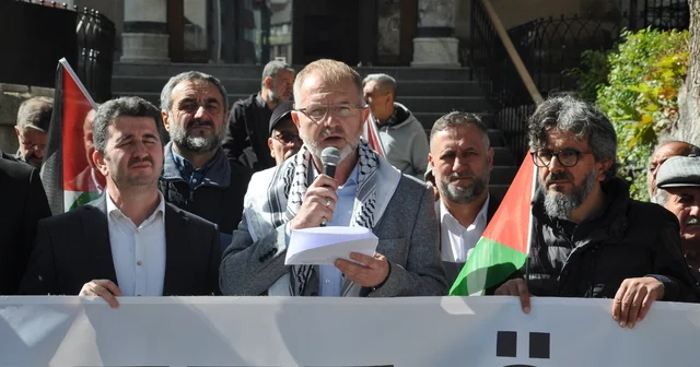 Kütahya da Gazze ye destek açıklaması yapıldı Kütahya Haberleri