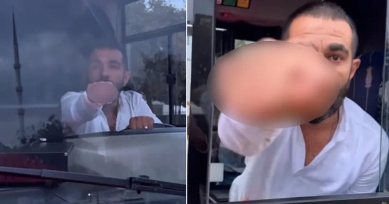 Otobüs şoförü sinirlenip arkadan çarptığı sürücüye el hareketi çekti: Çek çek bunu da çek Sözcü Gazetesi