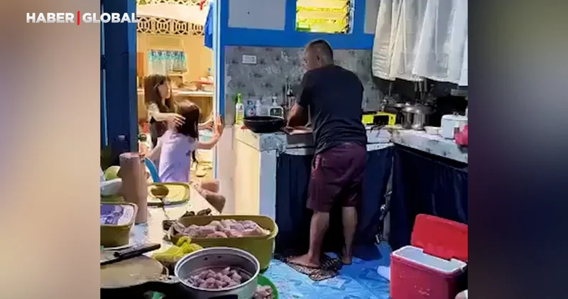 Filipinler’deki 7,4 şiddetindeki depreme mutfakta yakalanan ailenin rahatlığı gündem oldu