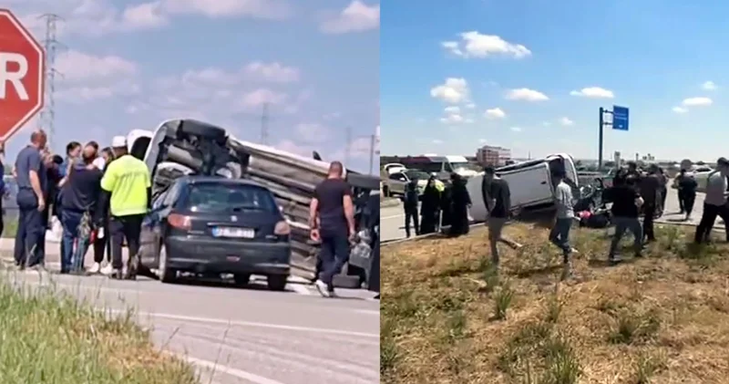 Kavşakta feci kaza! 5 kişi yaralandı