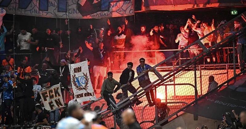 Le Havre Marsilya maçında olay! Tribünler sahaya inmeye çalıştı…