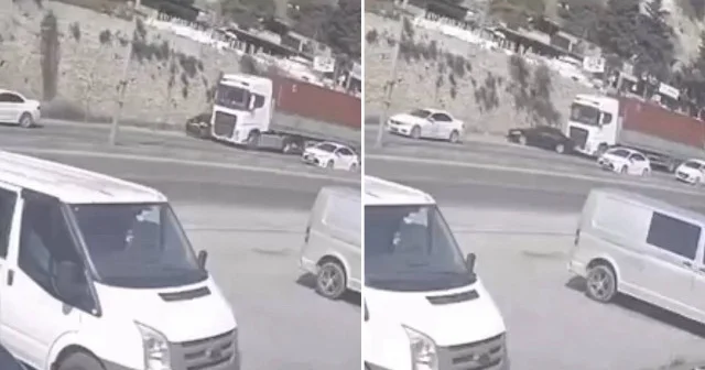 Tır sürücüsü otomobili göz göre göre sürükledi Hatay Haberleri