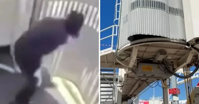 Körükten düşen kadın havalimanı çalışanı ağır yaralandı