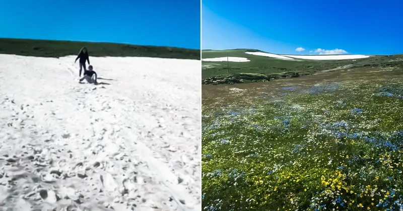 Ardahan da yaz ve kış bir arada