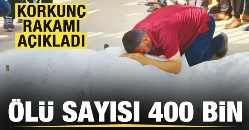Korkunç rakamı açıkladı: 400 bin Filistinli öldürüldü