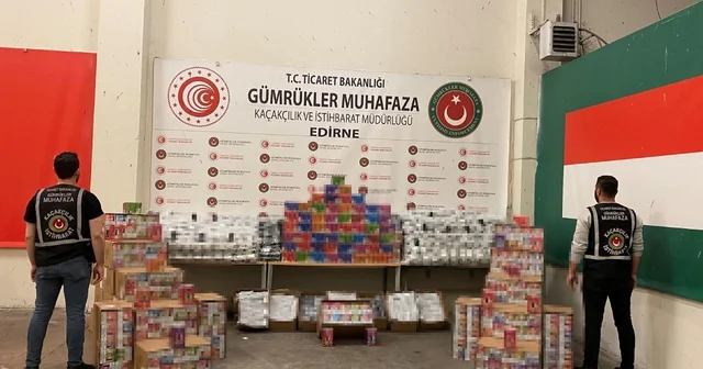 TIR da 12 bin 545 cep telefonu, 10 bin elektronik sigara ele geçirildi Edirne Haberleri