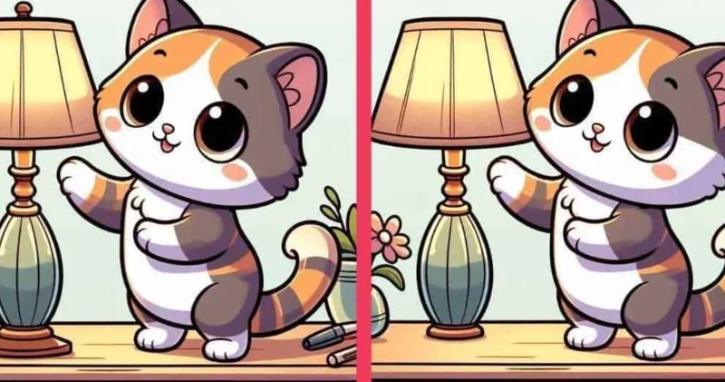Lambayı merak eden iki yavru kedi arasındaki 3 farkı sadece yüksek IQ su olanlar 14 saniyede buluyor