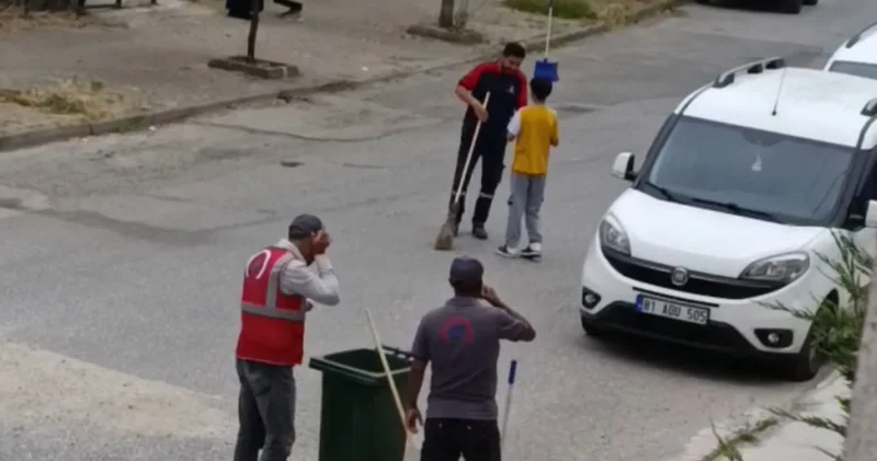 Bayram günü yürekleri ısıtan çocuk