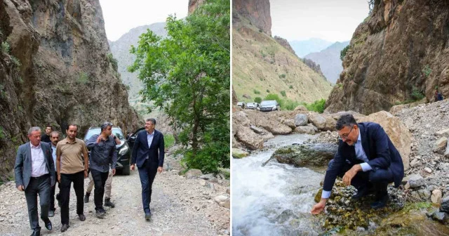 Hakkâri Valisi Ali Çelik Oledir Yaylası nda devam eden yol çalışmalarını inceledi Hakkâri Haberleri