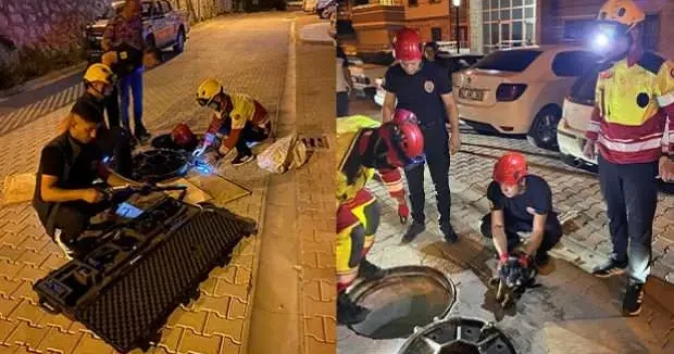 Konya haberleri Konya Büyükşehir İtfaiyesi nden yavru köpek operasyonu 11 Temmuz 2025