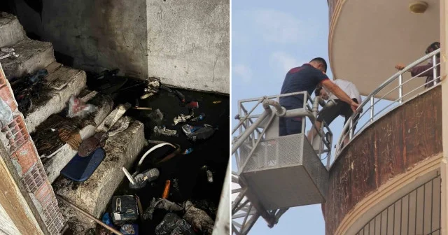 Yangın merdiveni alev aldı: 5 kişi hastaneye kaldırıldı Siirt Haberleri