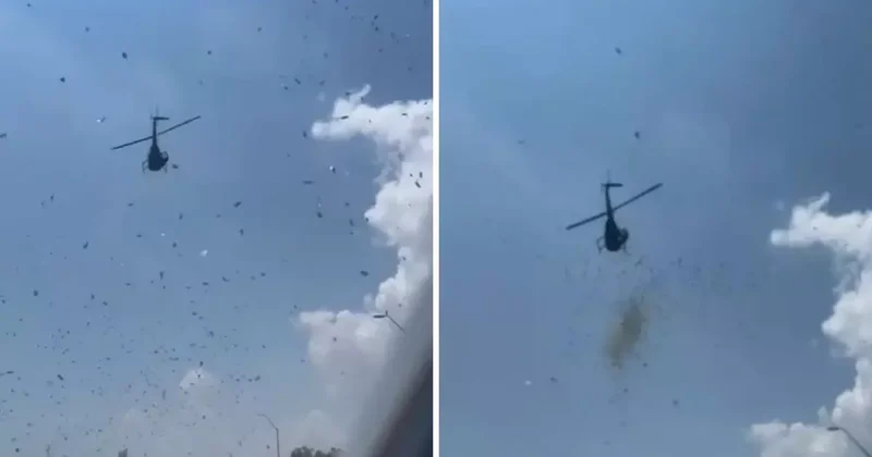 Ölen adamın vasiyeti şaşırttı! Cenazesinde helikopterden para yağdırıldı