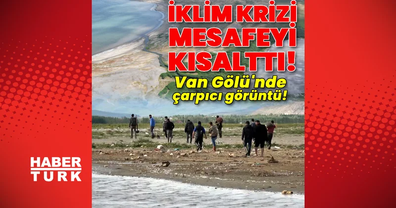 İklim krizi mesafeyi kısalttı! Van Gölü nde çarpıcı görüntü! Son dakika haberleri