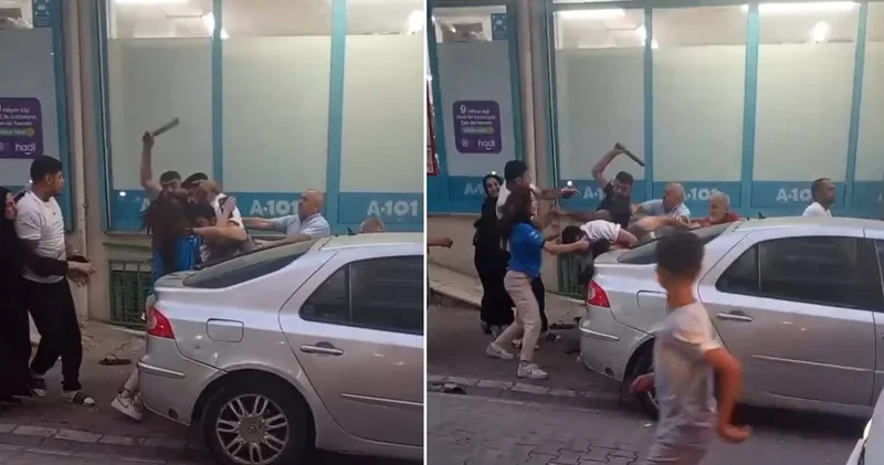 Markette başlayan kavga sokağa taştı! Kasiyer aldığı darbeyle bayıldı