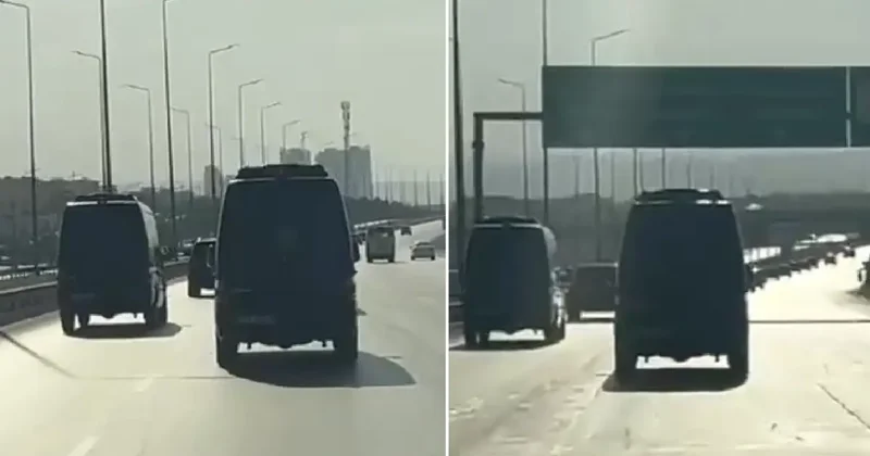 PKK nın silah bırakma töreni öncesi ilk görüntü! 30 araçlık konvoyla ilerlediler