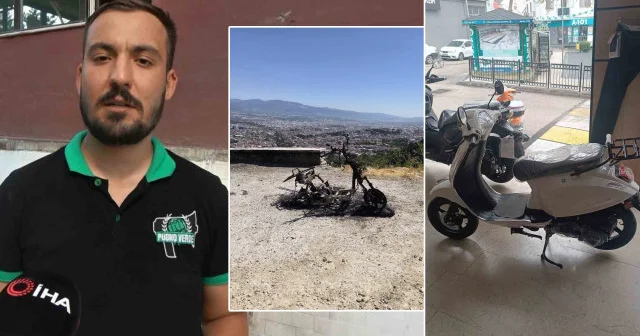 Sıfır aldığı motorunu yanmış halde bulundu Gündem Haberleri