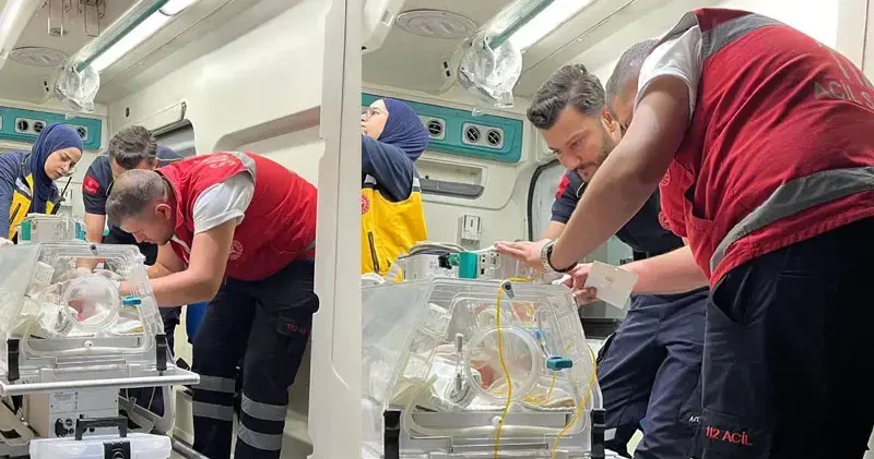 Kalp rahatsızlığı bulunan Selin bebek, ambulans uçakla sevk edildi