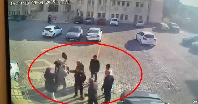 Uzlaşma görüşmesi sonrası tekmeli yumruklu kavga kamerada Mardin Haberleri