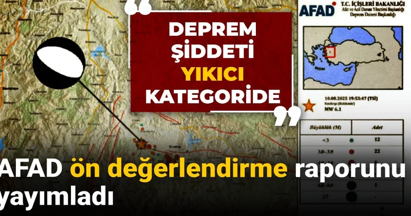 AFAD ön değerlendirme raporunu yayımladı: Deprem yıkıcı nitelikte