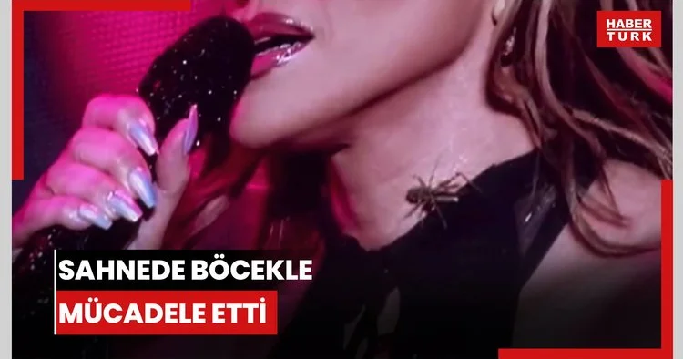 Sahnede böcekle mücadele etti