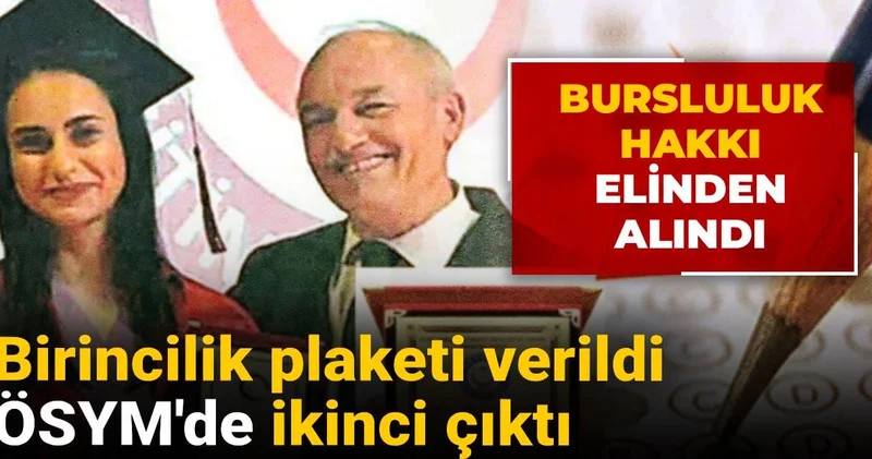 Birincilik plaketi verildi ÖSYM de ikinci çıktı! Bursluluk hakkı elinden alındı