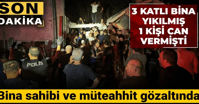 Son dakika Balıkesir de yıkılan binanın sahibi ve müteahhidi gözaltına alındı