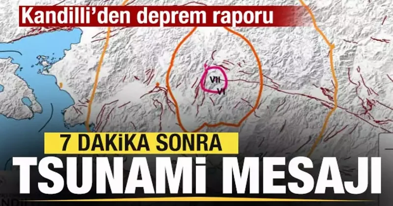 Kandilli den Balıkesir depremi raporu: 7 dakika sonra tsunami mesajı
