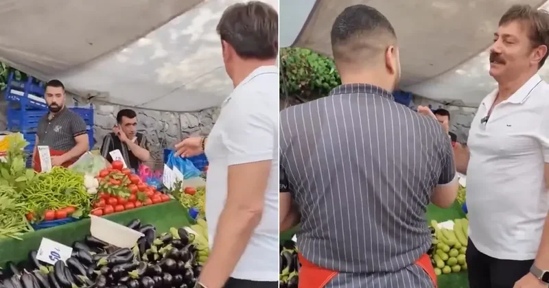 Pazara inen belediye başkanı esnafı azarladı: 20 liraya aldığın 50 liraya satılır mı ya?
