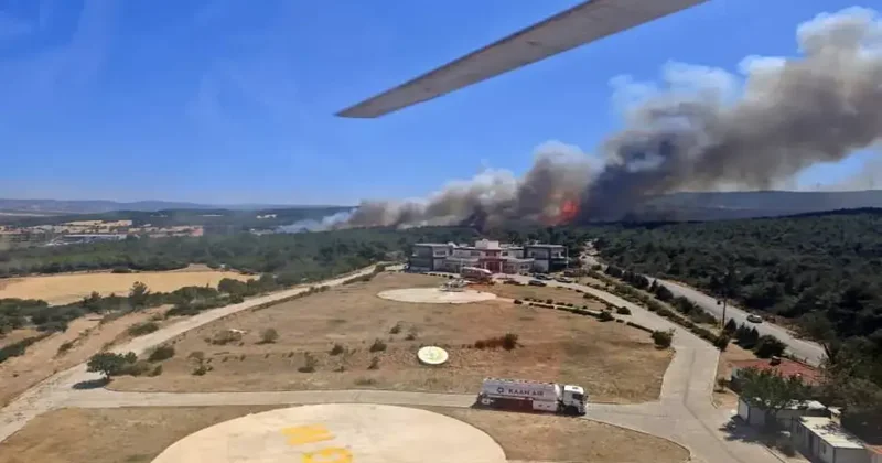 Çanakkale de bir kez daha dumanlar yükseldi! Tahliye başladı
