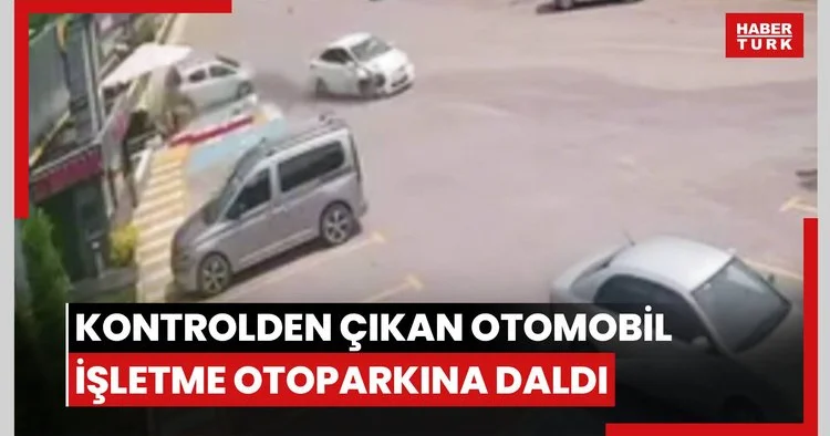 Bolu Dağı’nda kontrolden çıkan otomobil işletme otoparkına daldı: O anlar kamerada