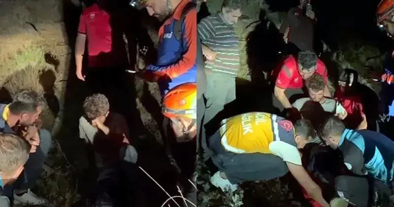 Dağlık arazide ayağı kırıldı, ekipler seferber oldu
