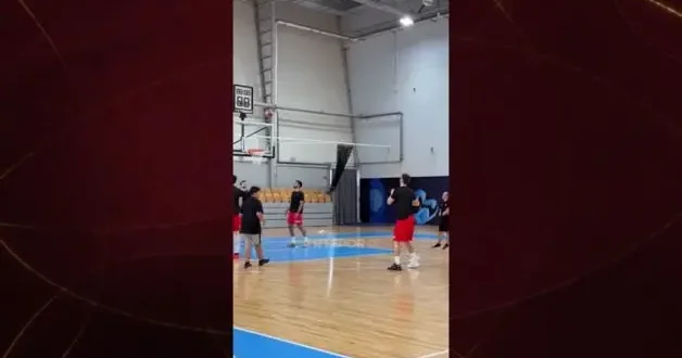 Milli basketbolcumuz Alperen Şengün ün idmandaki atışları görenleri şaşırttı