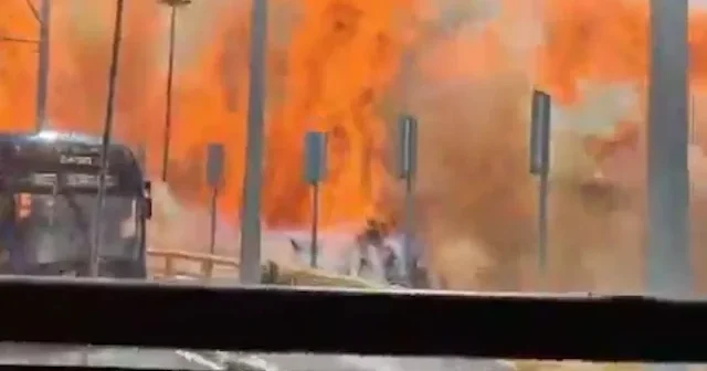 Meksika nın başkenti Mexico City de LPG faciası: Her yer alevler içinde kaldı VİDEO İZLE
