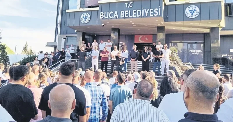 Buca’da isyan işçiler belediye binasını bastı