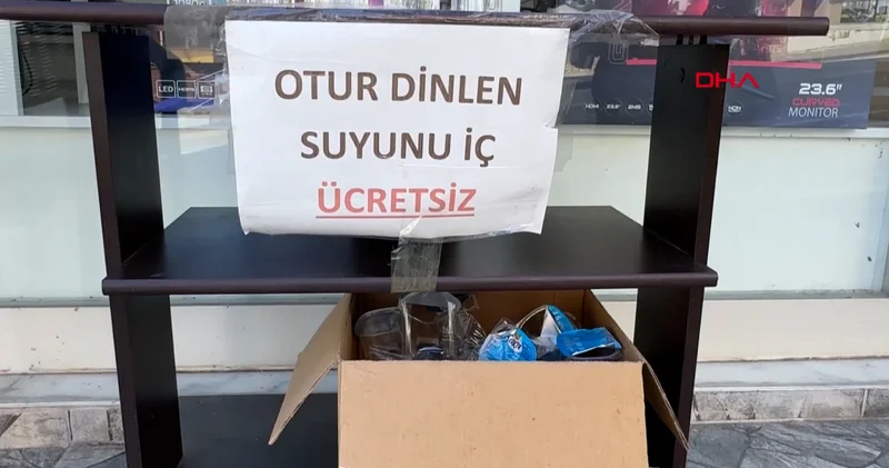Ordu da hastane yolu üzerinde ücretsiz hizmet: Su ve sandalye ile dinlenme imkanı