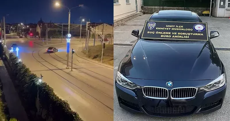 Tramvay yolunda drift yapan sürücüye 55 bin 659 TL ceza