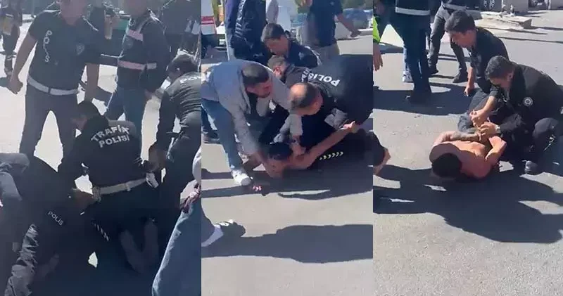 Küçükçekmece’de kaza yapan alkollü sürücü polise direndi