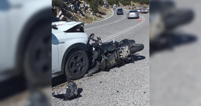 Motosiklet sürücüsü feci kazada hayatını kaybetti