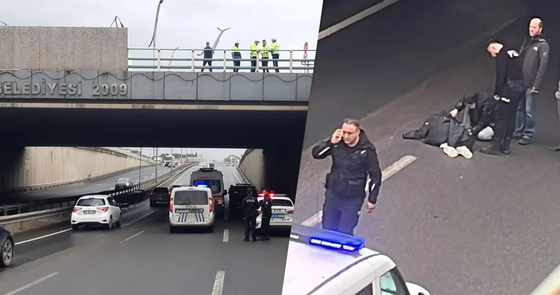Köprüde feci olay: Genç kadın bir anda yola düştü