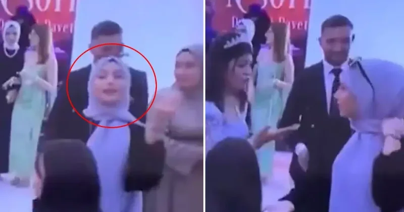 Damada yakın oynayan genç kız, gelinin hareketiyle şoke oldu