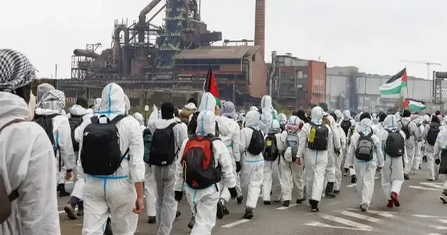 Belçika da yüzlerce kişi İsrail e çelik sevkiyatı yapan şirketi protesto etti Dünya Haberleri